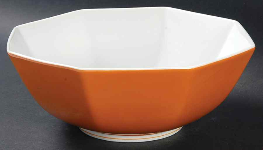 Rondelet Butterscotch (Orange) 8" Octagonal Vegetable Bowl by Fitz & Floyd-1