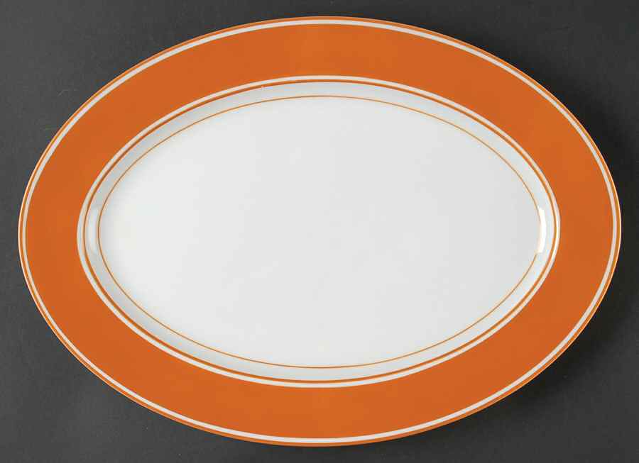 Rondelet Butterscotch (Orange) 14" Oval Serving Platter by Fitz & Floyd-1
