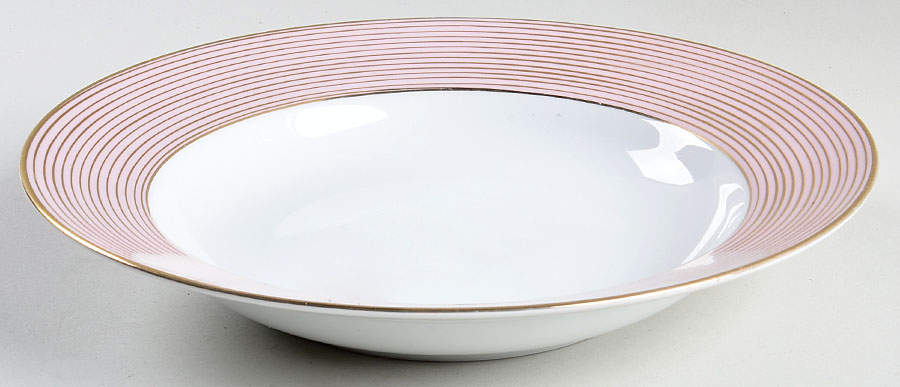 Rondelle Pink Large Rim Soup Bowl by Fitz & Floyd-1