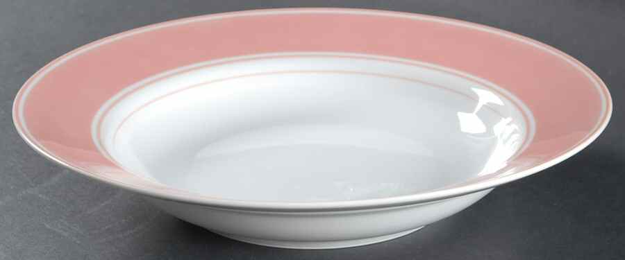 Rondelet Peach (White Background) Large Rim Soup Bowl by Fitz & Floyd-1