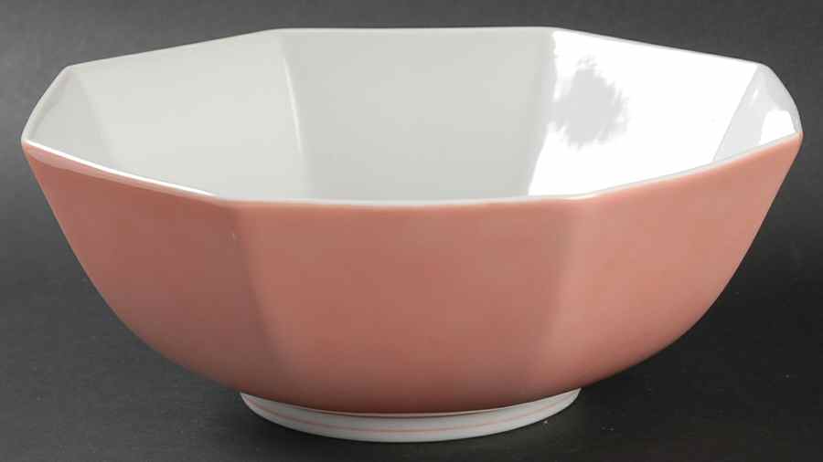 Rondelet Peach (White Background) 9" Octagonal Vegetable Bowl by Fitz & Floyd-1