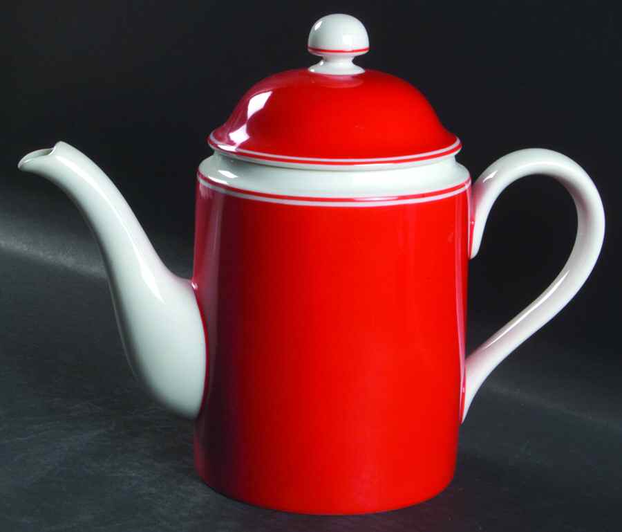 Rondelet Rouge (Red) Coffee Pot & Lid by Fitz & Floyd-1