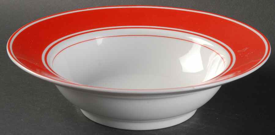 Rondelet Rouge (Red) Rim Cereal Bowl by Fitz & Floyd-1