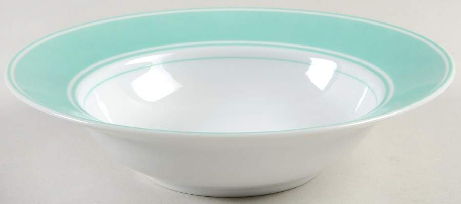 Rondelet Turquoise Rim Cereal Bowl by Fitz & Floyd-1