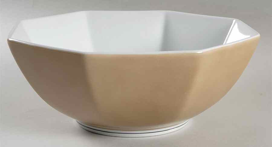 Rondelet Taupe 9" Octagonal Vegetable Bowl by Fitz & Floyd-1