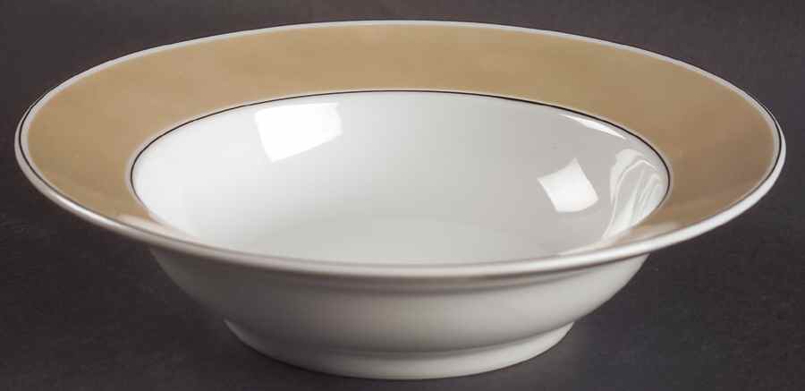 Rondelet Taupe Rim Cereal Bowl by Fitz & Floyd-1
