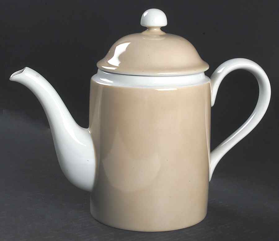 Rondelet Taupe Coffee Pot & Lid by Fitz & Floyd-1