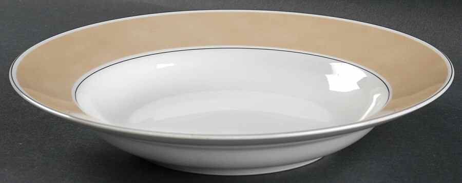 Rondelet Taupe Large Rim Soup Bowl by Fitz & Floyd-1