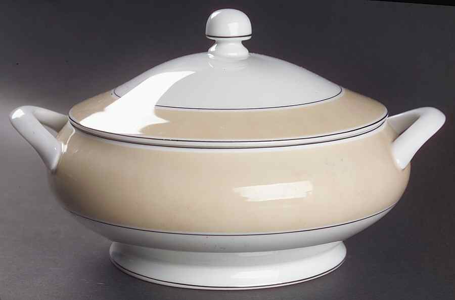 Rondelet Taupe Round Covered Vegetable by Fitz & Floyd-1