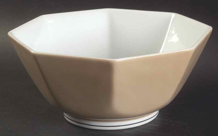 Rondelet Taupe 6" Octagonal Vegetable Bowl by Fitz & Floyd-1