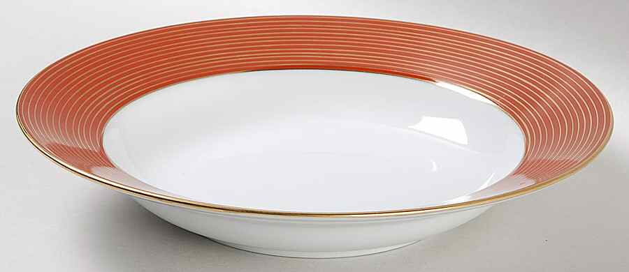 Rondelle Terra Cotta Large Rim Soup Bowl by Fitz and Floyd-1