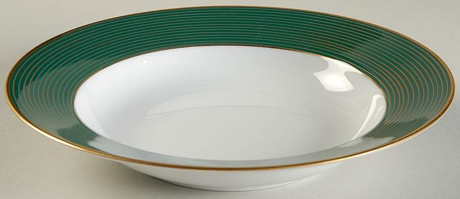 Rondelle Teal Green Large Rim Soup Bowl by Fitz & Floyd-1