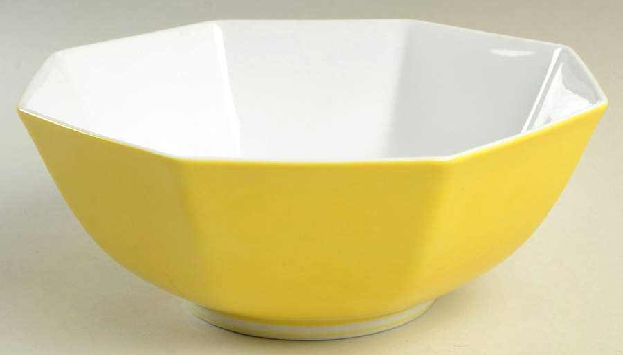 Rondelet Yellow 8" Octagonal Vegetable Bowl by Fitz & Floyd-1