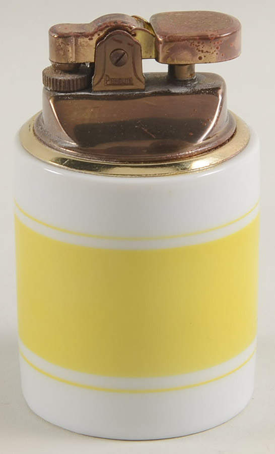 Rondelet Yellow Cigarette Lighter by Fitz & Floyd-1