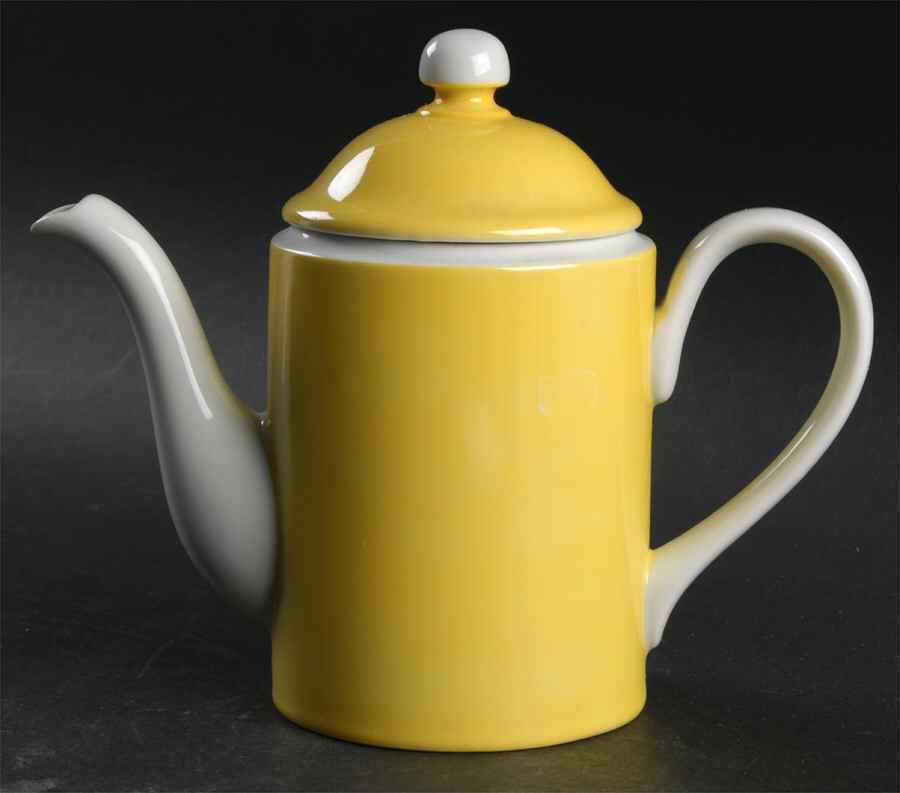 Rondelet Yellow Mini Coffee Pot & Lid by Fitz & Floyd-1