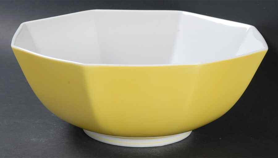 Rondelet Yellow 9" Octagonal Vegetable Bowl by Fitz & Floyd-1