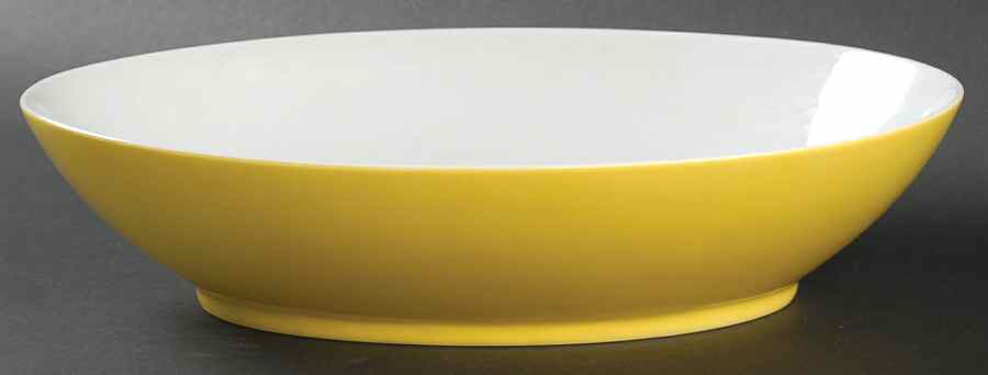 Rondelet Yellow 10" Oval Vegetable Bowl by Fitz & Floyd-1