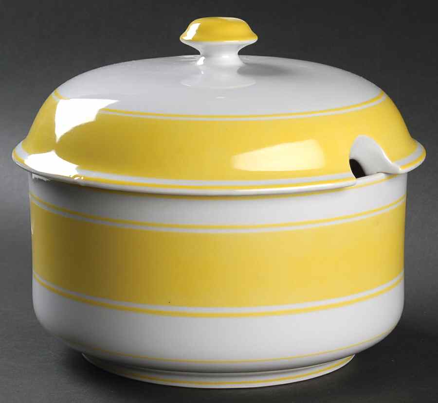 Rondelet Yellow Tureen &  Lid by Fitz & Floyd-1