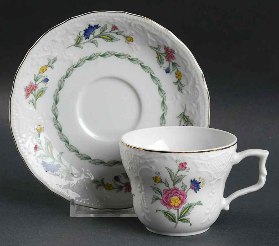 Royal Plaza Flat Cup & Saucer Set by Fitz & Floyd-1