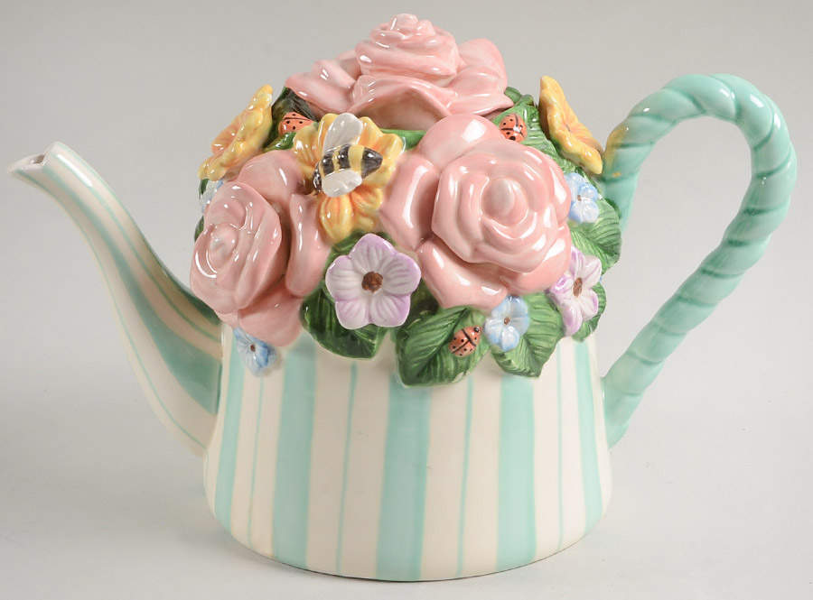 Rose Terrace Teapot & Lid by Fitz & Floyd-1