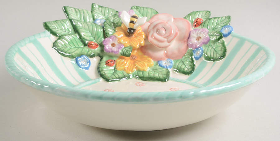 Rose Terrace 12" Large Salad Serving Bowl by Fitz & Floyd-1