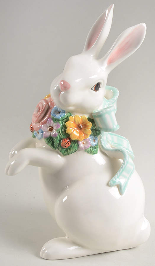 Rose Terrace Standing Rabbit Figurine by Fitz & Floyd-1