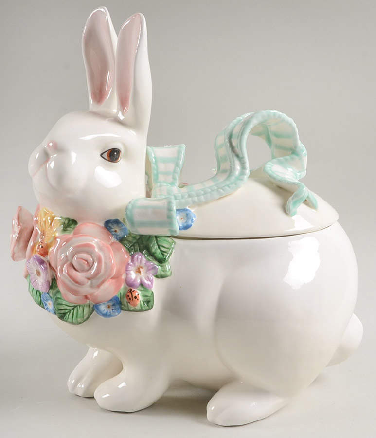 Rose Terrace Figural Cookie Jar & Lid by Fitz & Floyd-1