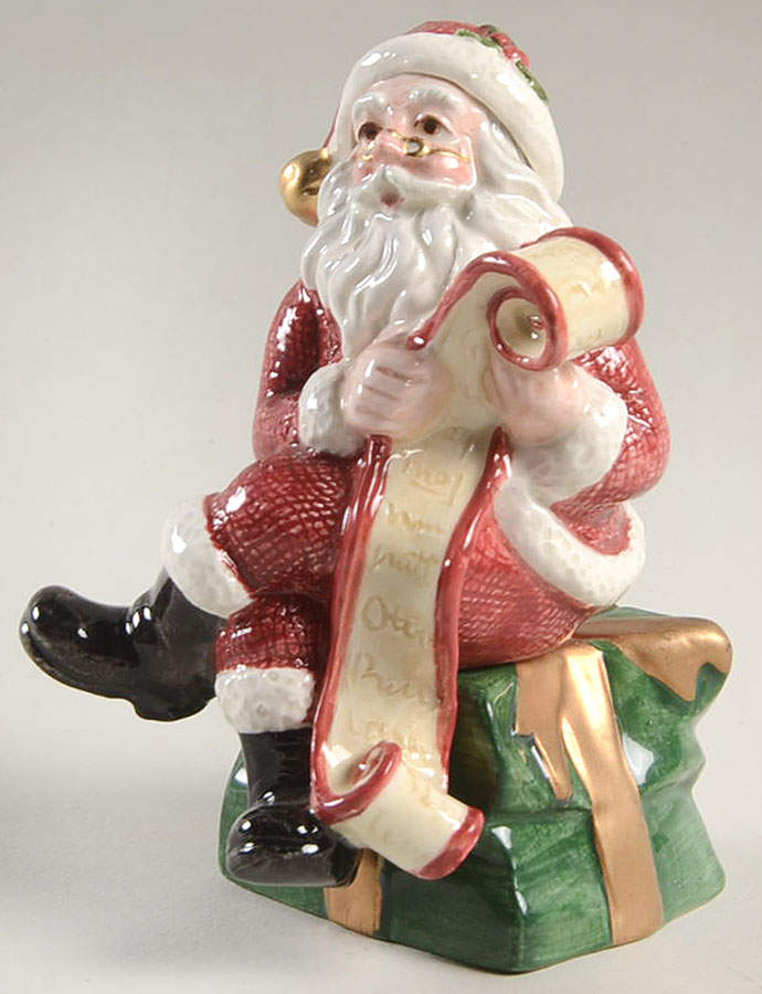 Santa's List Stacking Salt & Pepper Set by Fitz & Floyd-1