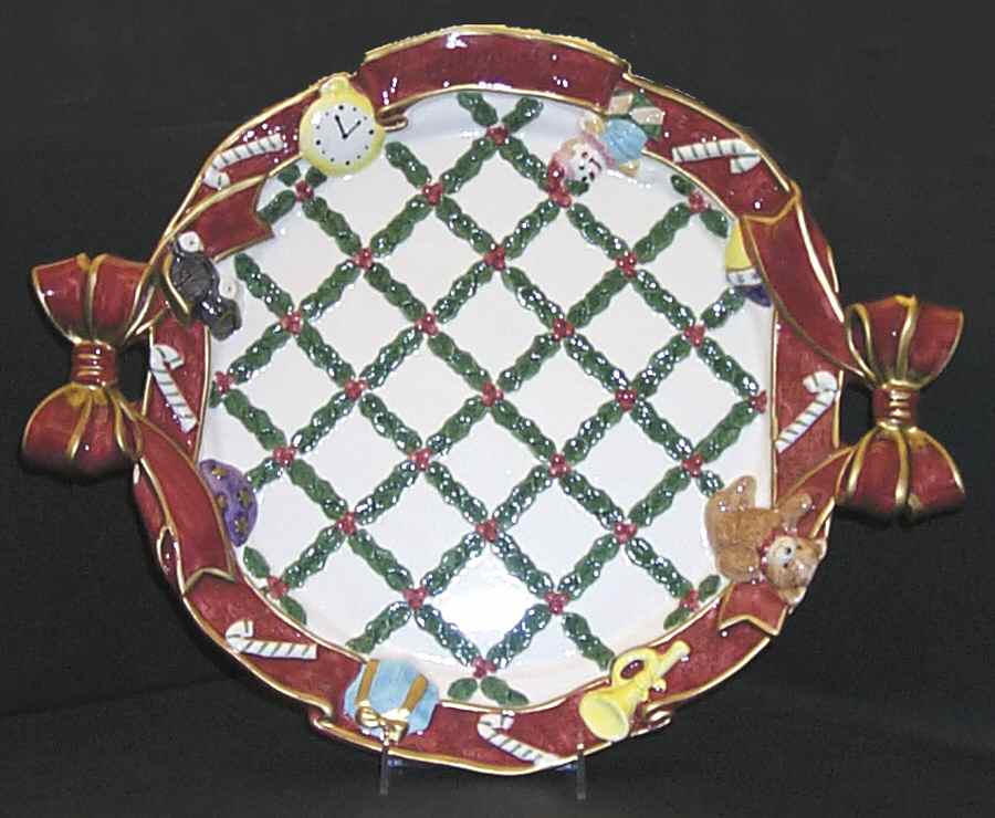 Santa's List 14" Chop Plate (Round Platter) by Fitz & Floyd-1