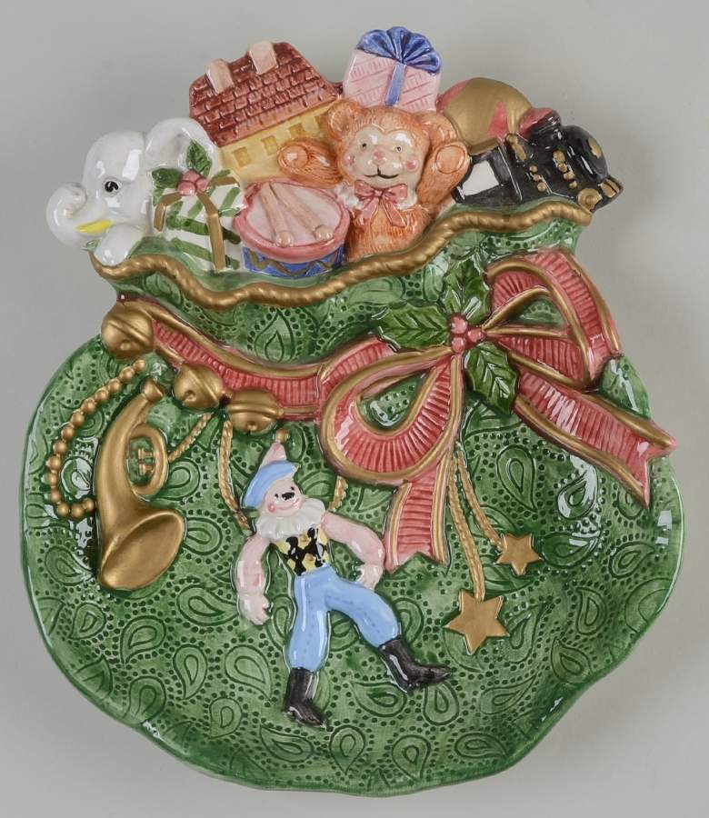 Santa's List Canape Plate by Fitz & Floyd-1