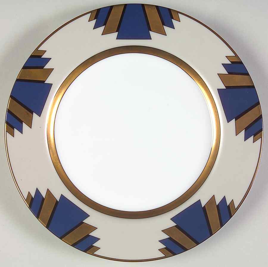 Savoy Blue and Gold Salad Plate by Fitz & Floyd-1