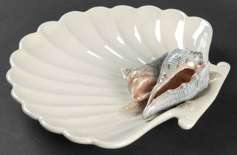 Seahorse Giftware Figural Canape Plate by Fitz & Floyd-1