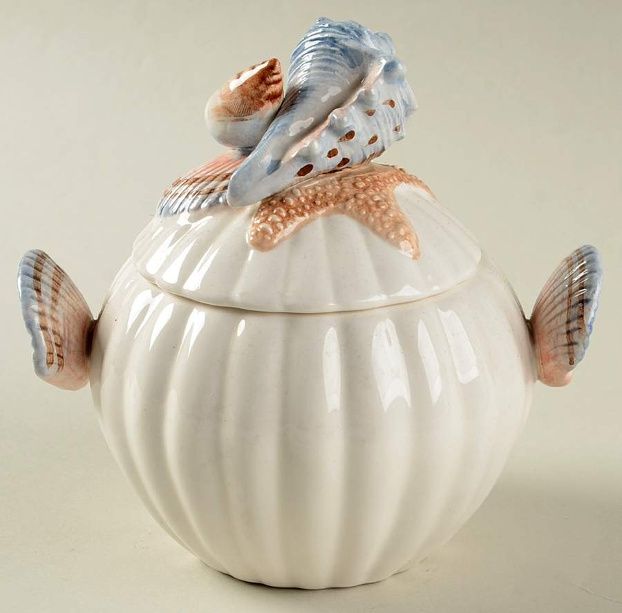 Seahorse Giftware Sugar Bowl & Lid by Fitz & Floyd-1