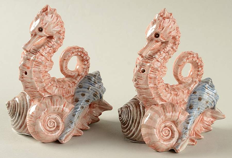 Seahorse Giftware Figural Salt & Pepper Set by Fitz & Floyd-1