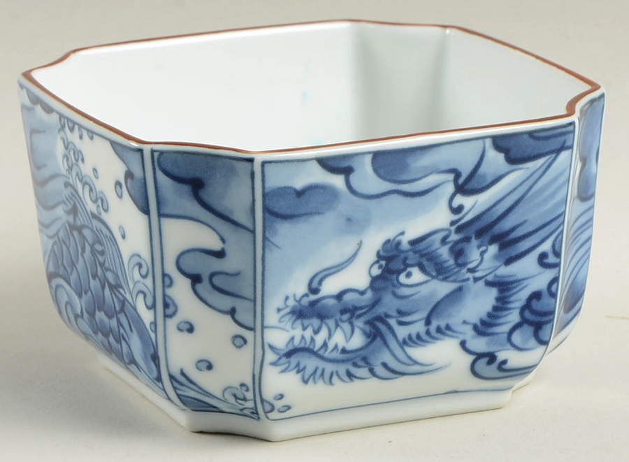 Sea Dragon 4" Square Bowl by Fitz & Floyd-1