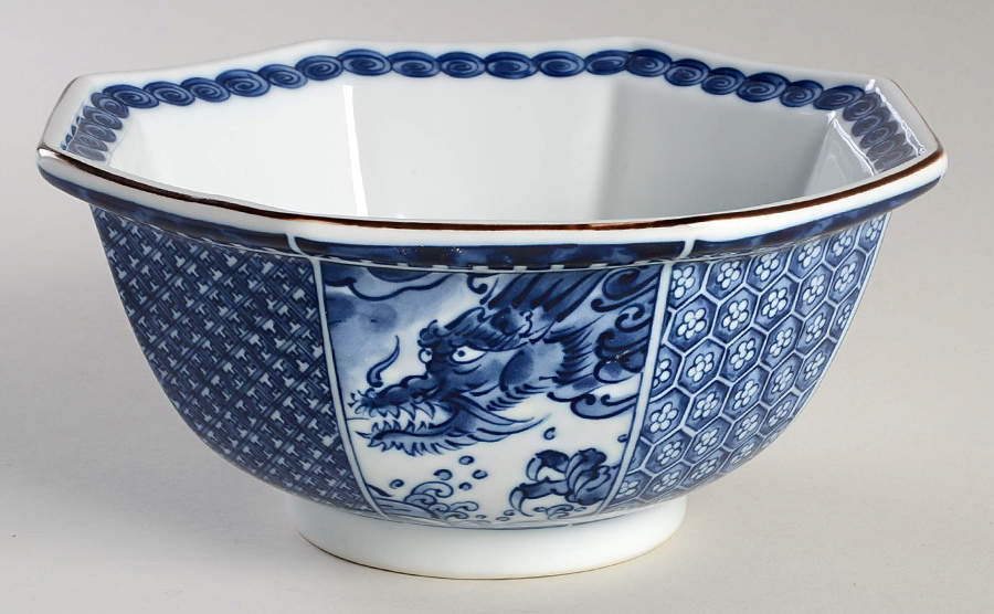 Sea Dragon 7" Octagonal Vegetable Bowl by Fitz & Floyd-1