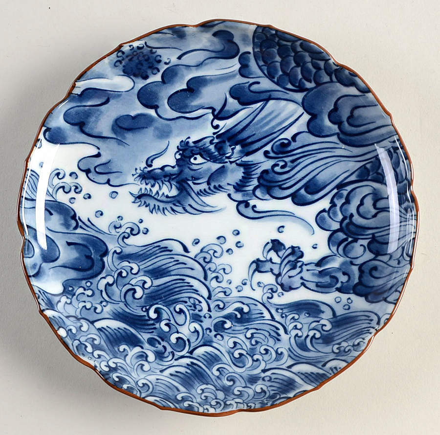 Sea Dragon Scalloped Bread & Butter Plate by Fitz & Floyd-1