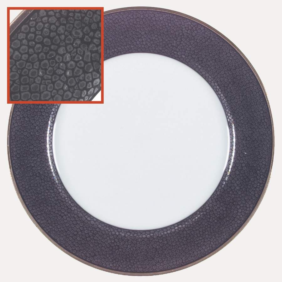 Shagreen Charcoal (Made in Japan) Dinner Plate by Fitz & Floyd-1