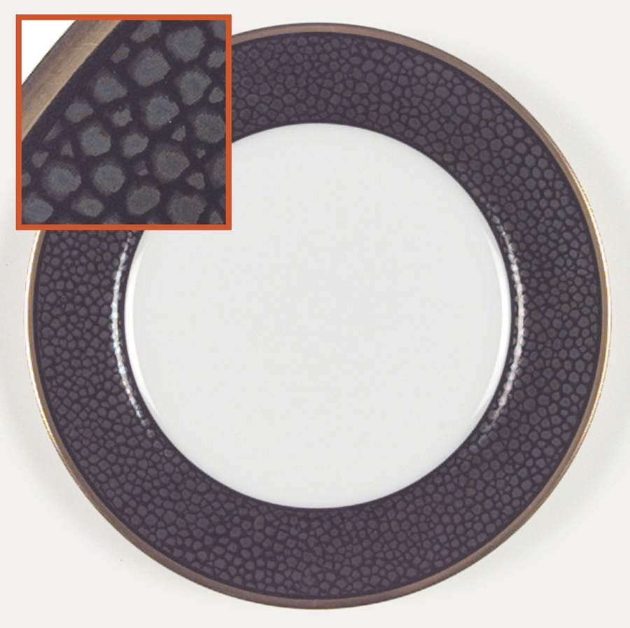 Shagreen Charcoal (Made in Japan) Bread & Butter Plate by Fitz & Floyd-1