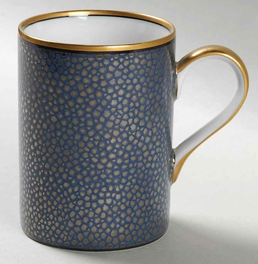 Shagreen Lapis Blue Mug by Fitz & Floyd-1