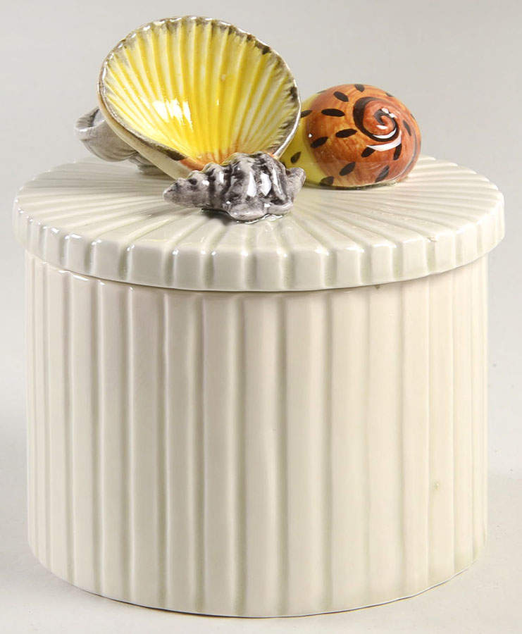 Shell 4" Storage Jar & Lid by Fitz & Floyd-1