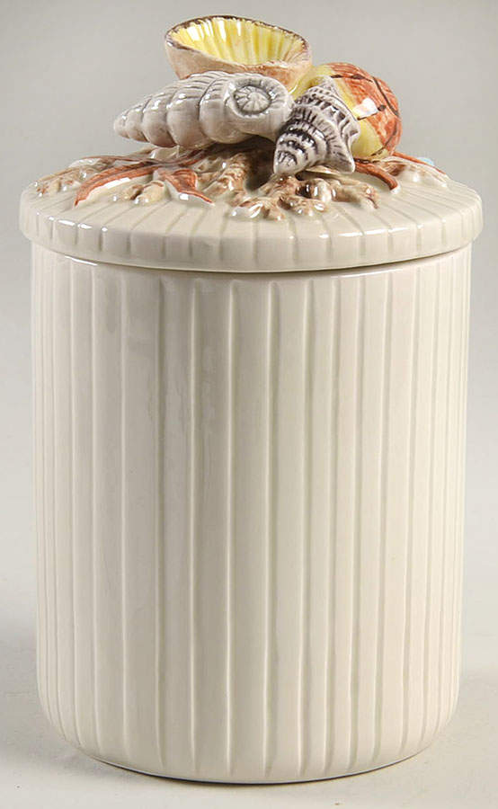 Shell Small Canister & Lid by Fitz & Floyd-1