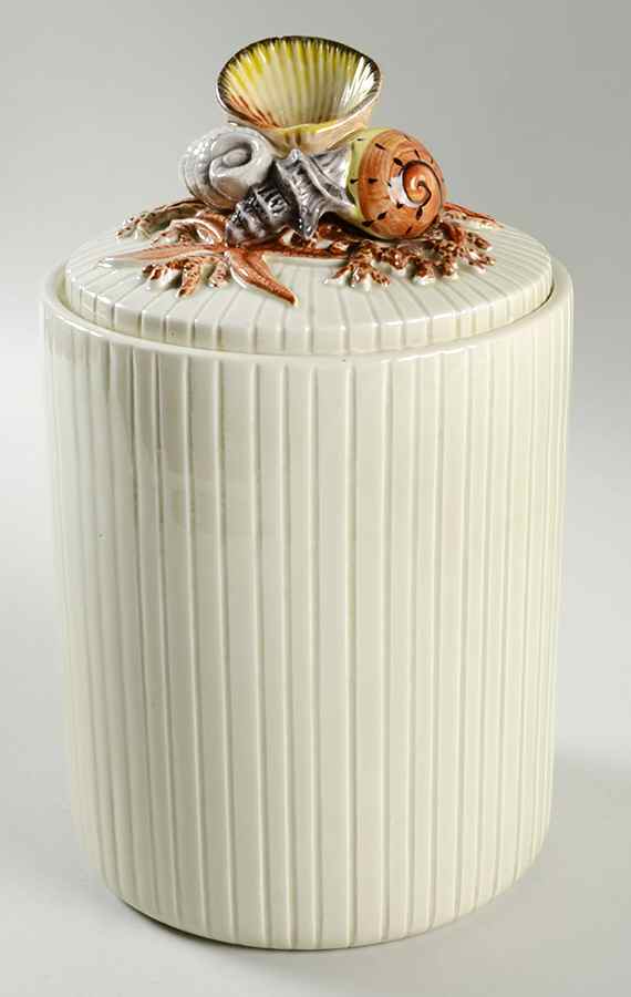Shell Large Canister & Lid by Fitz & Floyd-1