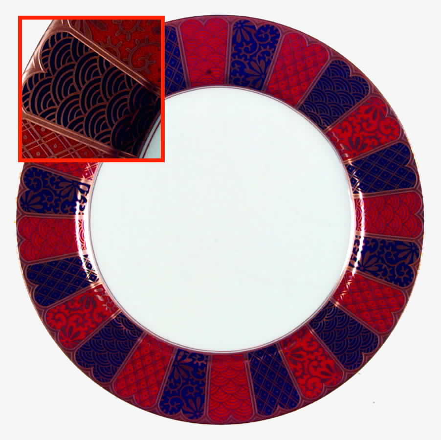 Shinmonzen Terra Cotta-Blue Dinner Plate by Fitz & Floyd-1