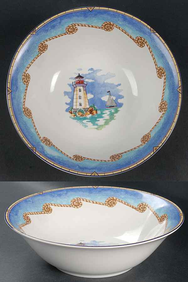 Shore Lights 9" Round Vegetable Bowl by Fitz & Floyd-1