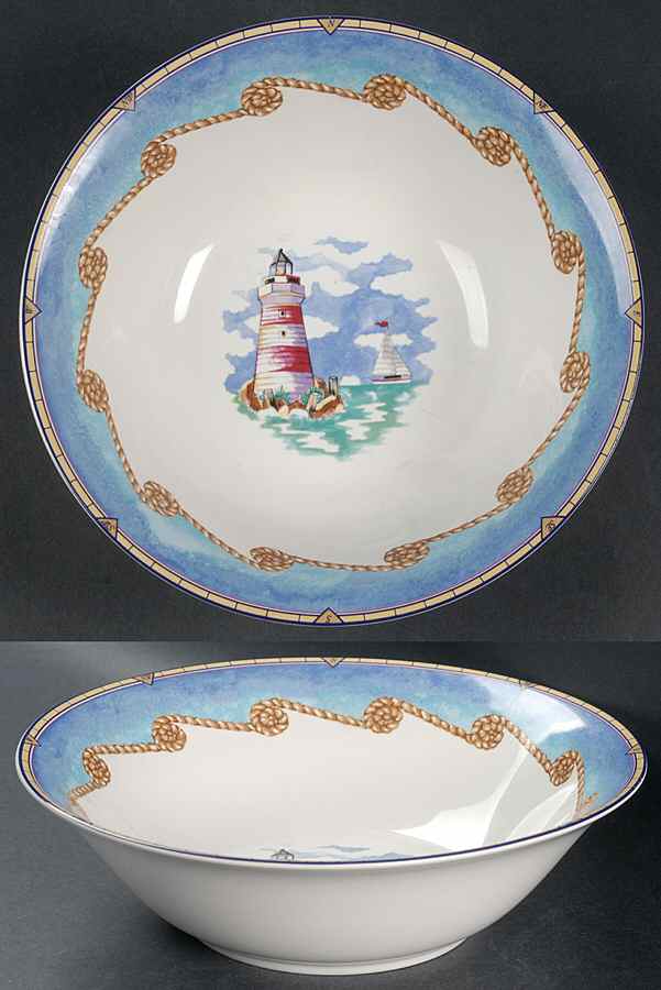 Shore Lights 9" Round Vegetable Bowl by Fitz & Floyd-1