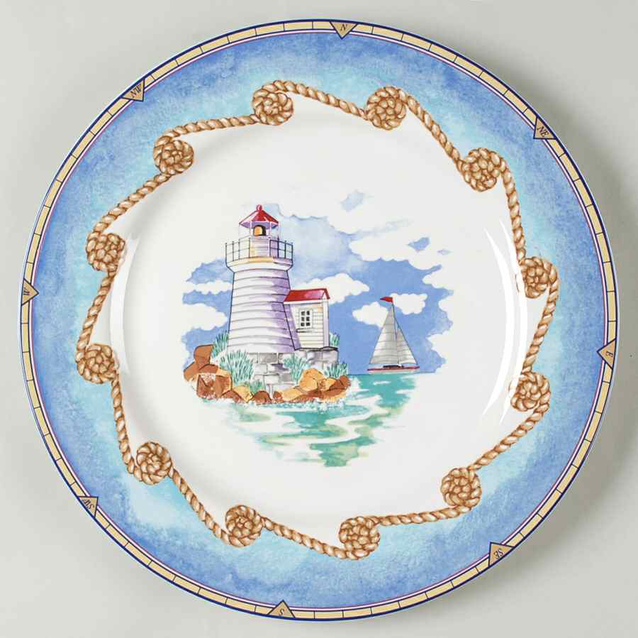 Shore Lights 12" Chop Plate (Round Platter) by Fitz & Floyd-1