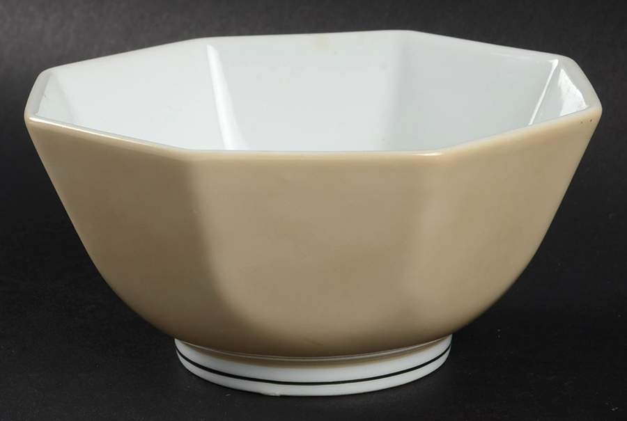 Silhouette Bouquet Taupe 5" Octagonal Vegetable Bowl by Fitz & Floyd-1