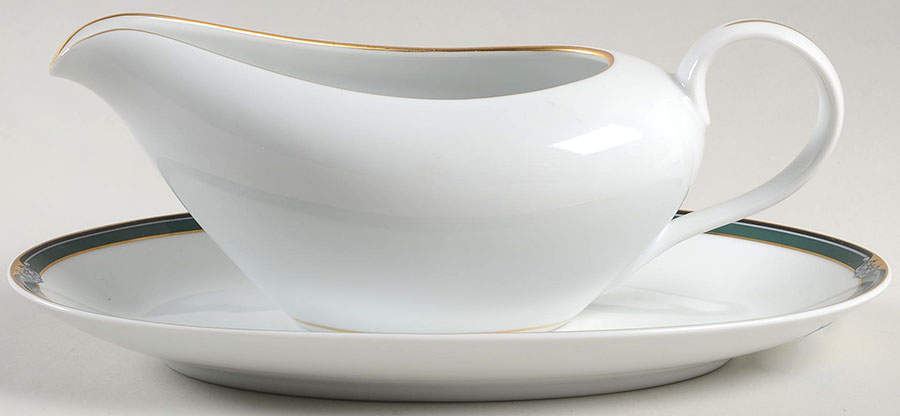 Somerset Gravy Boat & Underplate/Relish by Fitz & Floyd-1