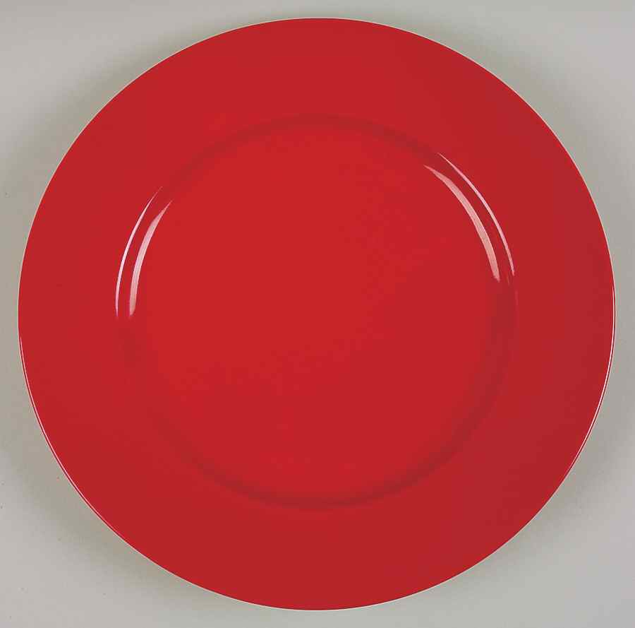 Solid Red Service Plate (Charger) by Fitz & Floyd-1